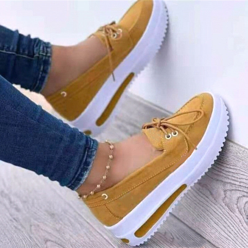 Lace-up Wedge Flats Shoes