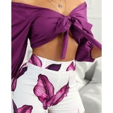 Crystal Sweetheart Bow Crop Top