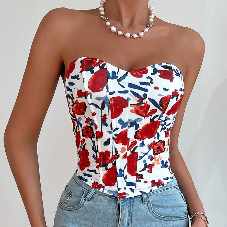 Payton Flower Corset Top