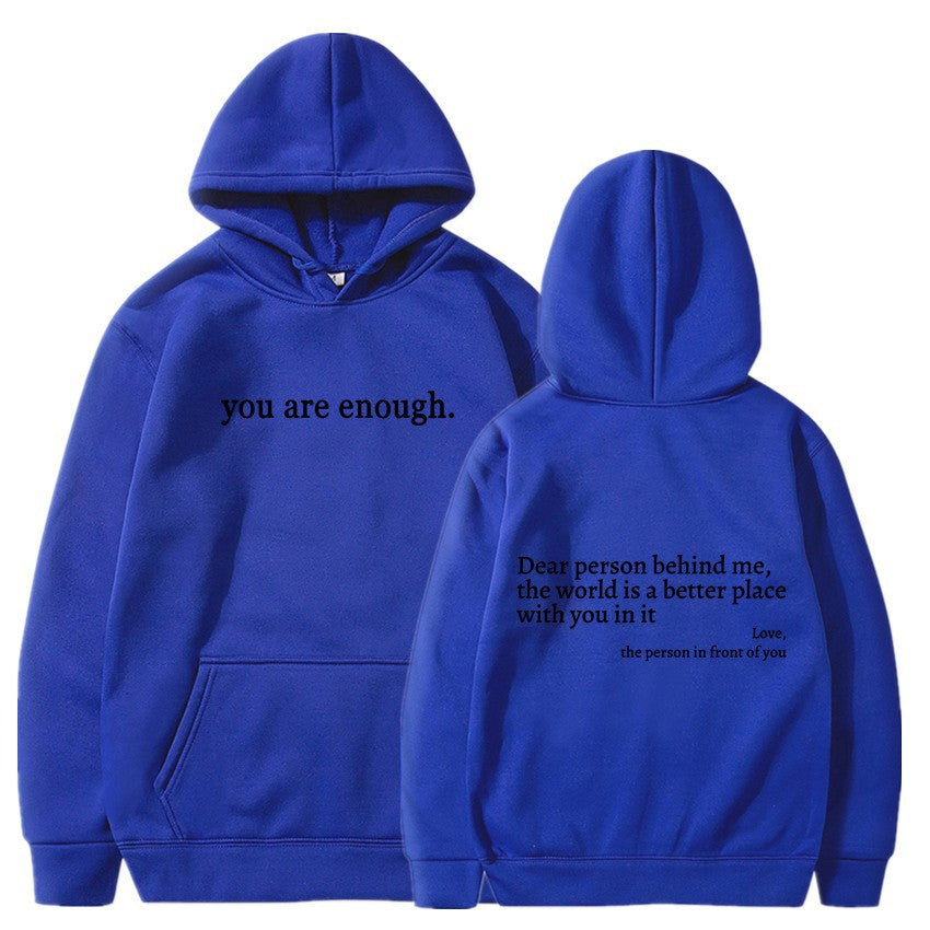 Plain Letters Brushed Hoodie