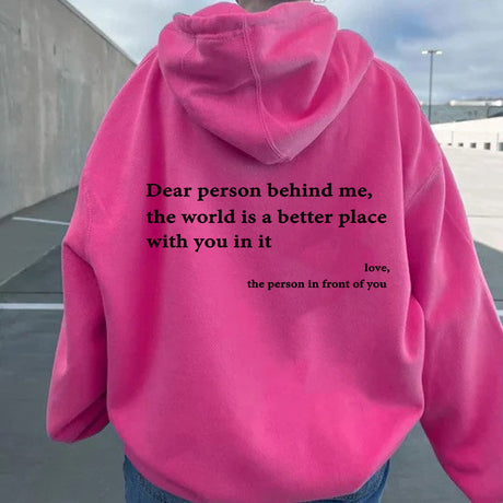 Plain Letters Brushed Hoodie