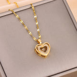 Floating Diamond Heart Necklace