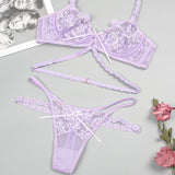 Amber Flower Lace Bra and Panty Set