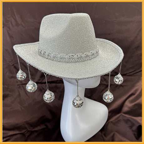 Gold Powder Ball Carnival Party Nightclub Cowboy Hat