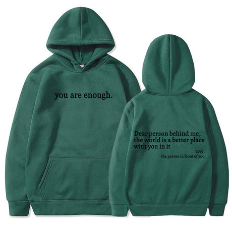 Plain Letters Brushed Hoodie