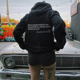 Plain Letters Brushed Hoodie