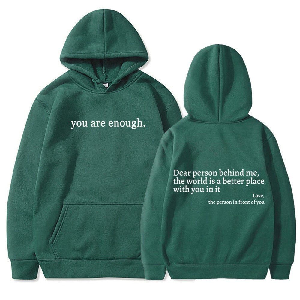 Plain Letters Brushed Hoodie