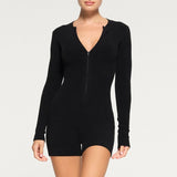 Avery Long Sleeve Zipper Romper