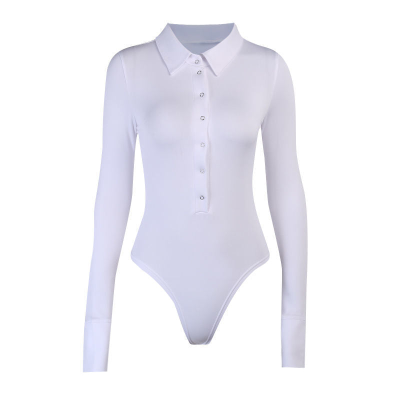 Flirty Collared Knit Bodysuit