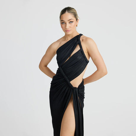 Aria Twisted Wrap Midi Dress