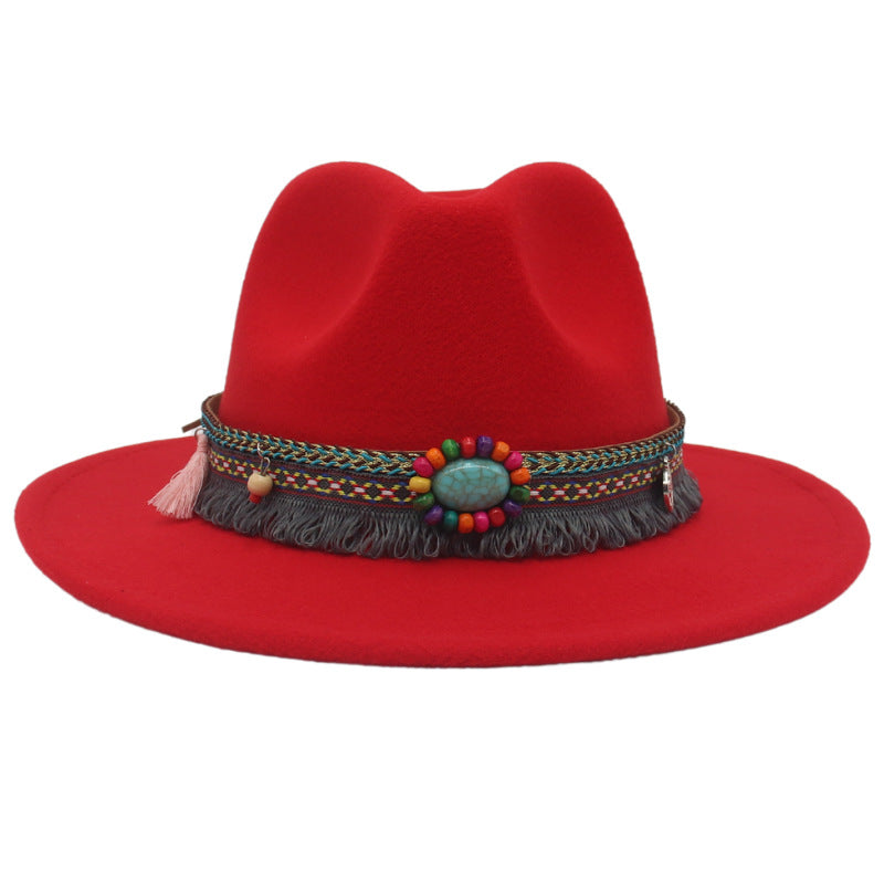 Gemstone Embellished Ethnic Cowboy Hat