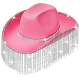 Melanie Rhinestone Tassel Cowboy Hat