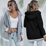 Cozy Stripe Hooded Jacket