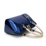 Blue Candy Patent Leather Shoulder Bag