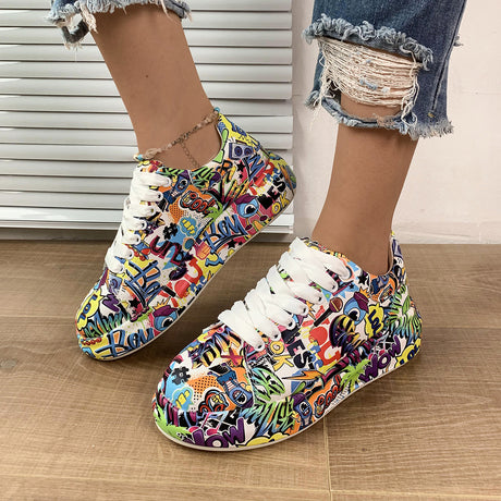 Halloween Cartoon Fun Print Flats Shoes