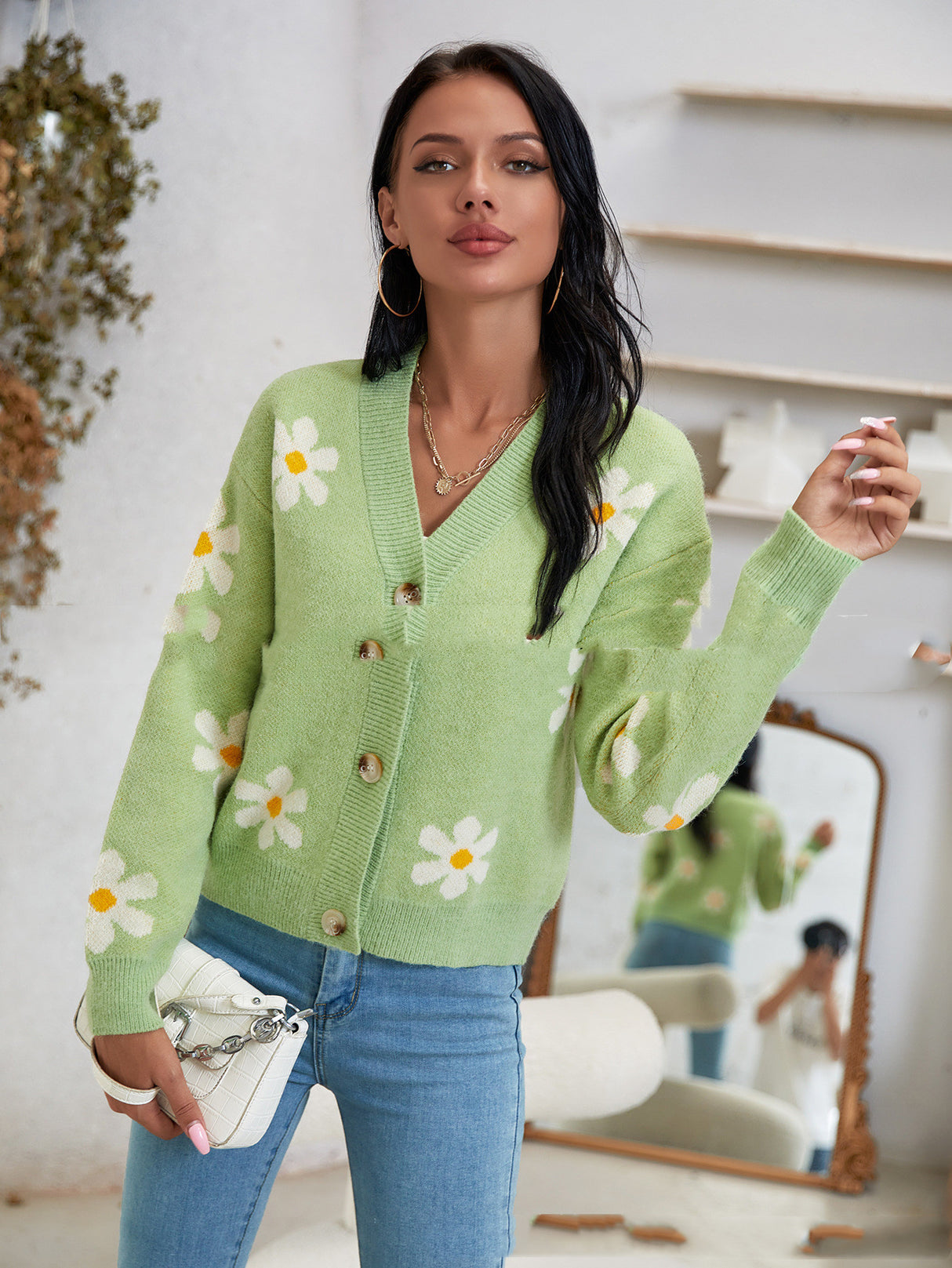 Green Daisy Dream Cardigan