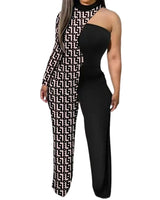 Printed Slim Fit Off-the-Shoulder Jumpsuit