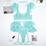 Feather Delight Garter Set