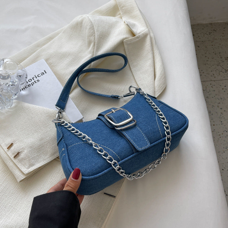 Denim Chic Shoulder Bag