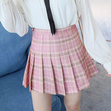 Pleated Plaid College Skirt