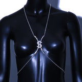 Rhinestone Glamour Chest Chain Body Jewelry