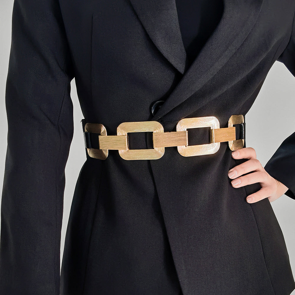 Golden Chain Link Waist Belt