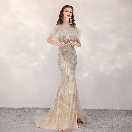 Sparkling Night Sky Evening Dress