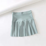 Elastic Pleated Knit High Waist Skirt