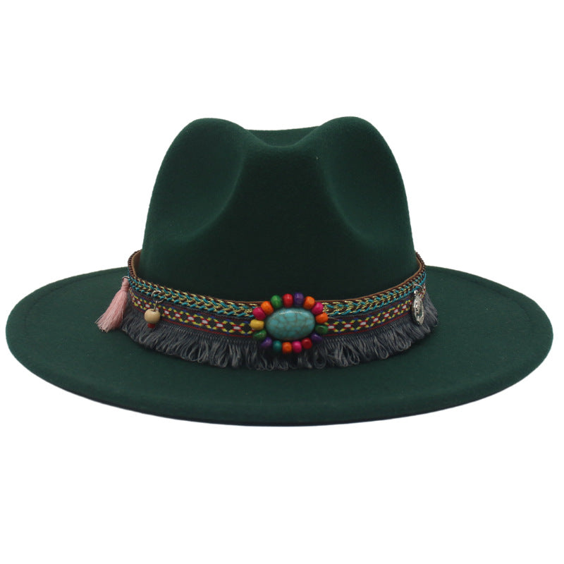 Gemstone Embellished Ethnic Cowboy Hat