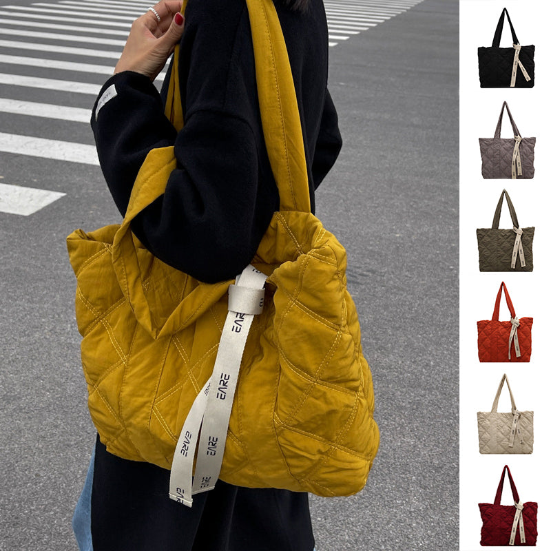 Fashionable Rhombus Winter Tote Bag