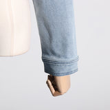 Claire Asymmetrical Neckline Jean Jacket