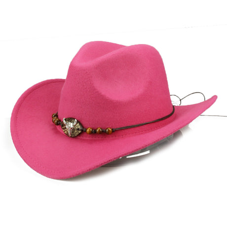 Beaded Bull Head Fedora Cowboy Hat