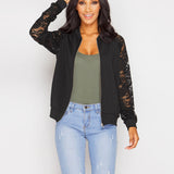 Lace Bomber Jacket