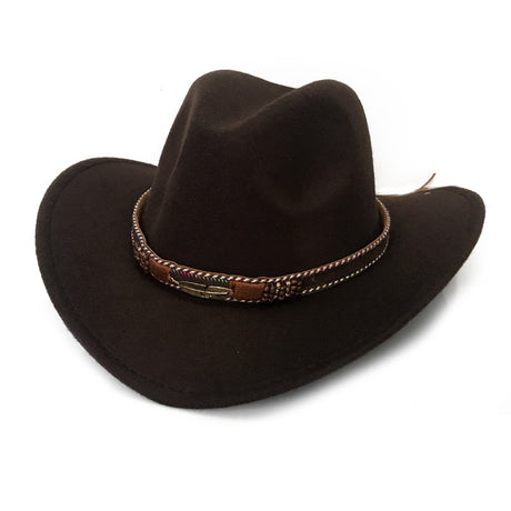 Metal Leaf Belt Cowboy Hat