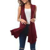 Draped Darling Sleeveless Cardigan