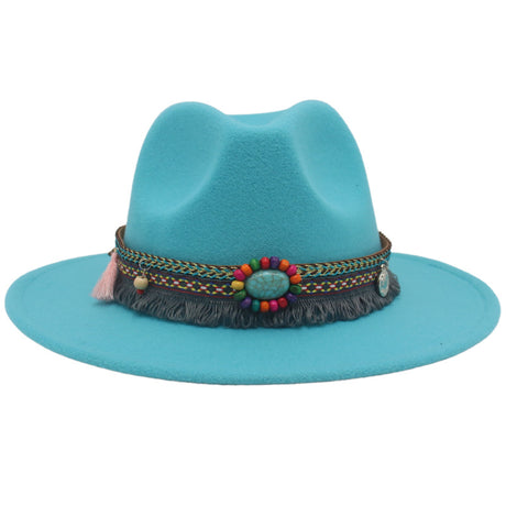 Gemstone Embellished Ethnic Cowboy Hat