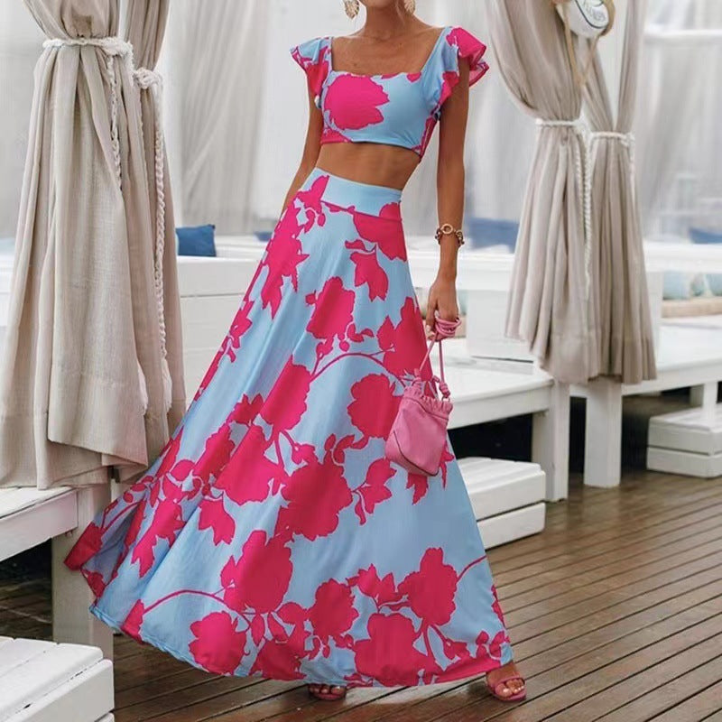 Floral Fun Sleeveless Skirt Set