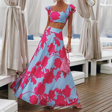 Floral Fun Sleeveless Skirt Set