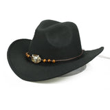 Beaded Bull Head Fedora Cowboy Hat