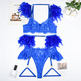 Feather Delight Garter Set