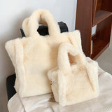 Plush Chain Handbag - Winter Chic Bag