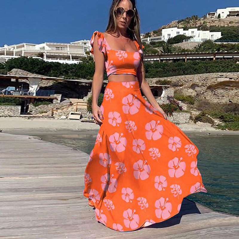 Floral Fun Sleeveless Skirt Set