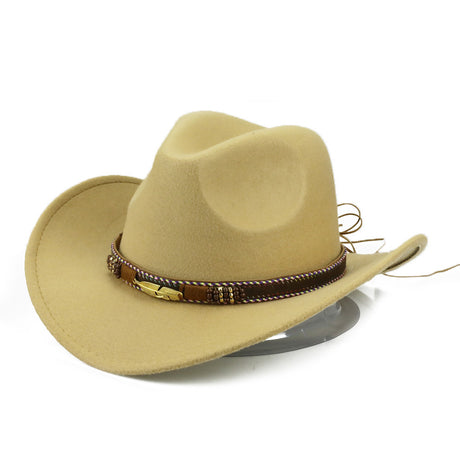 Metal Leaf Belt Cowboy Hat