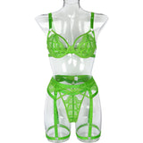 Summer Cross Strap Lingerie Jumpsuit Garter Set