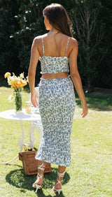 Printed Flower Power Skirt Set