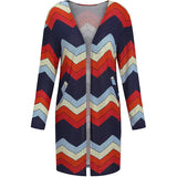 Striped Print Cardigan Jacket