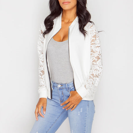 Lace Bomber Jacket