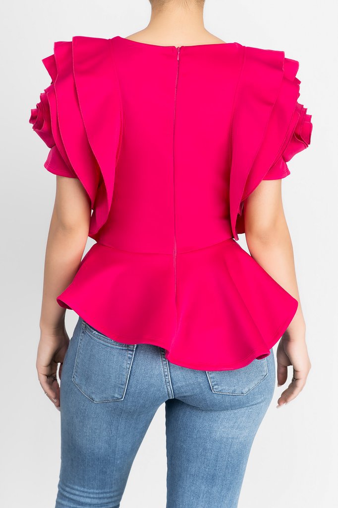 Rosie Ruffled Peplum Top