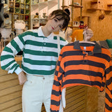 Polo Striped Crop Top