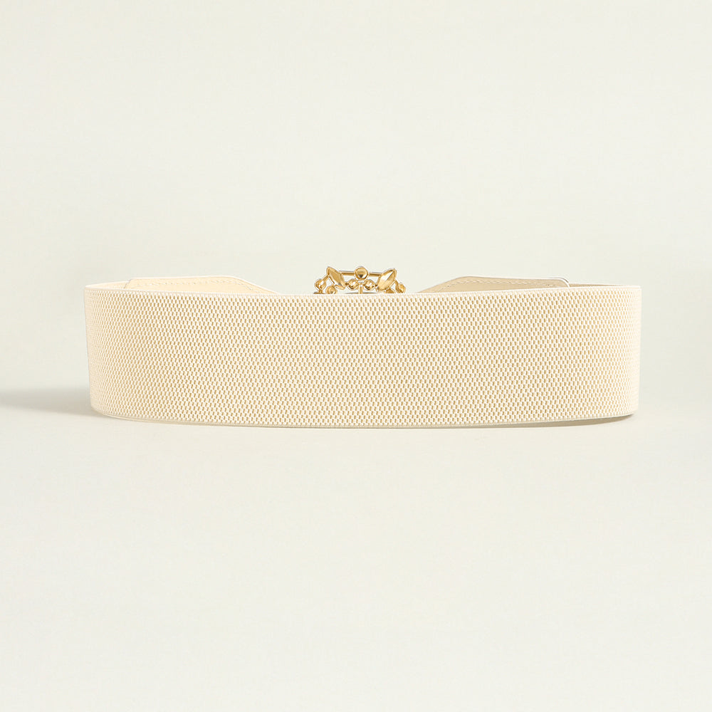 Leafy Elastic Button Belt